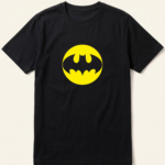Batman Yellow Circle Logo Black T-Shirt