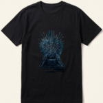Game of Thrones Blue Iron Throne Black T-Shirt