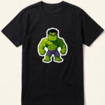 Chibi Hulk Black Graphic T-Shirt
