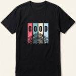 Good Mandala Colour Block Black T-Shirt