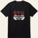 Gym Mode On Barbell Black T-Shirt