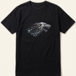 House Stark Direwolf Black Graphic T-Shirt
