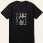 Keep Life Simple Typography Black T-Shirt