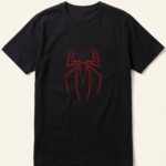 Spider-Man Red Outline Spider Black T-Shirt