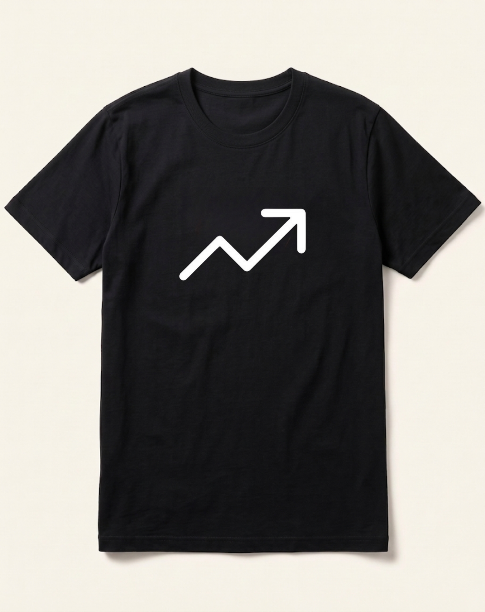 black-upward-trend-arrow-tshirt Upward Trend Arrow Black T-Shirt - Image 1