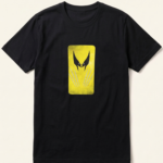Wolverine Distressed Yellow Panel Black T-Shirt
